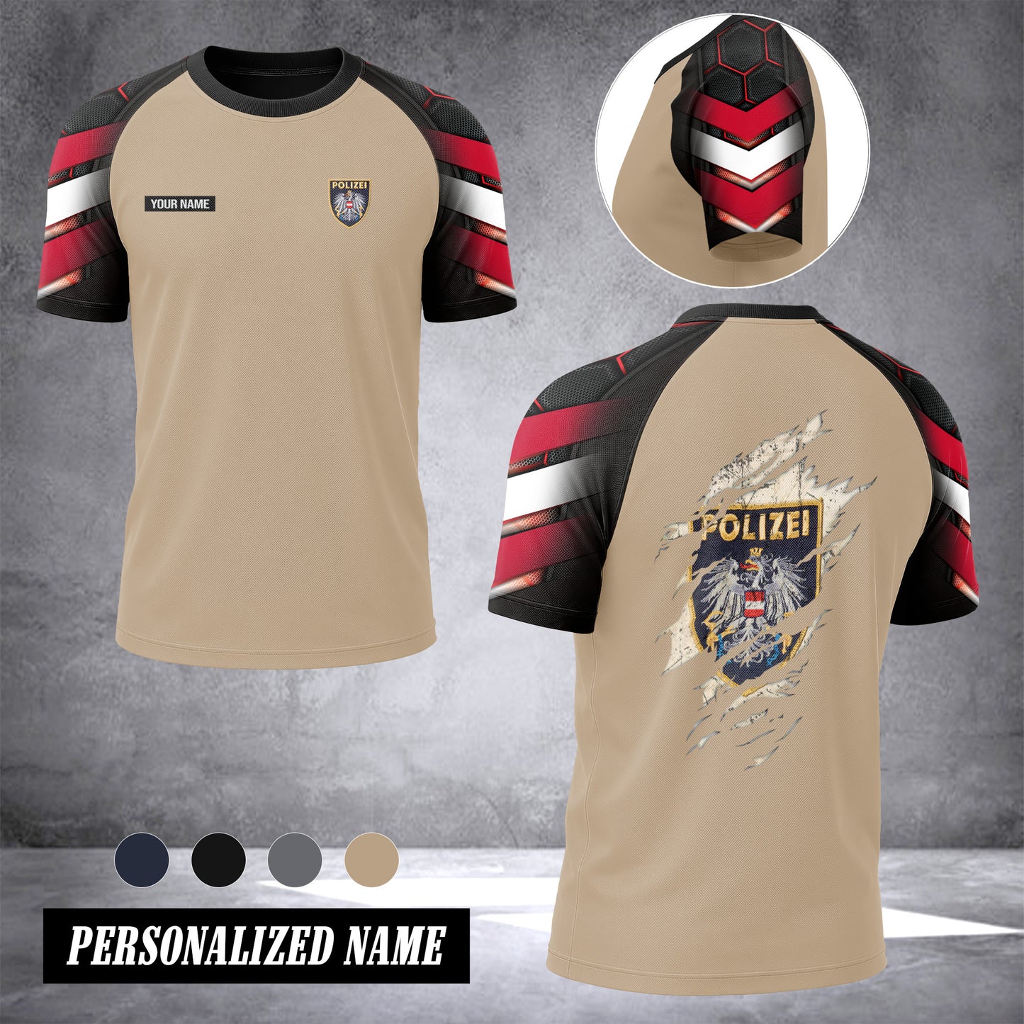 Polizei Austria customize T-shirt has raglan sleeves 265