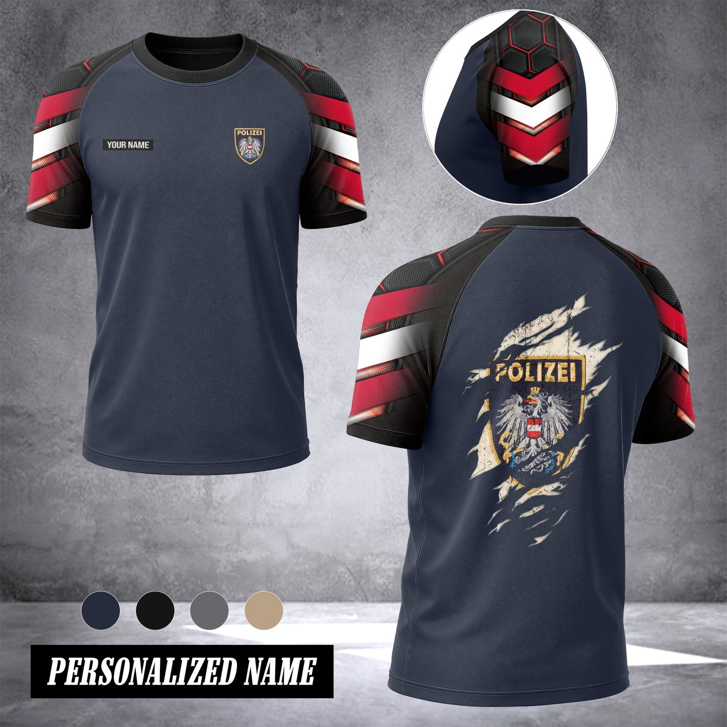 Polizei Austria customize T-shirt has raglan sleeves 265