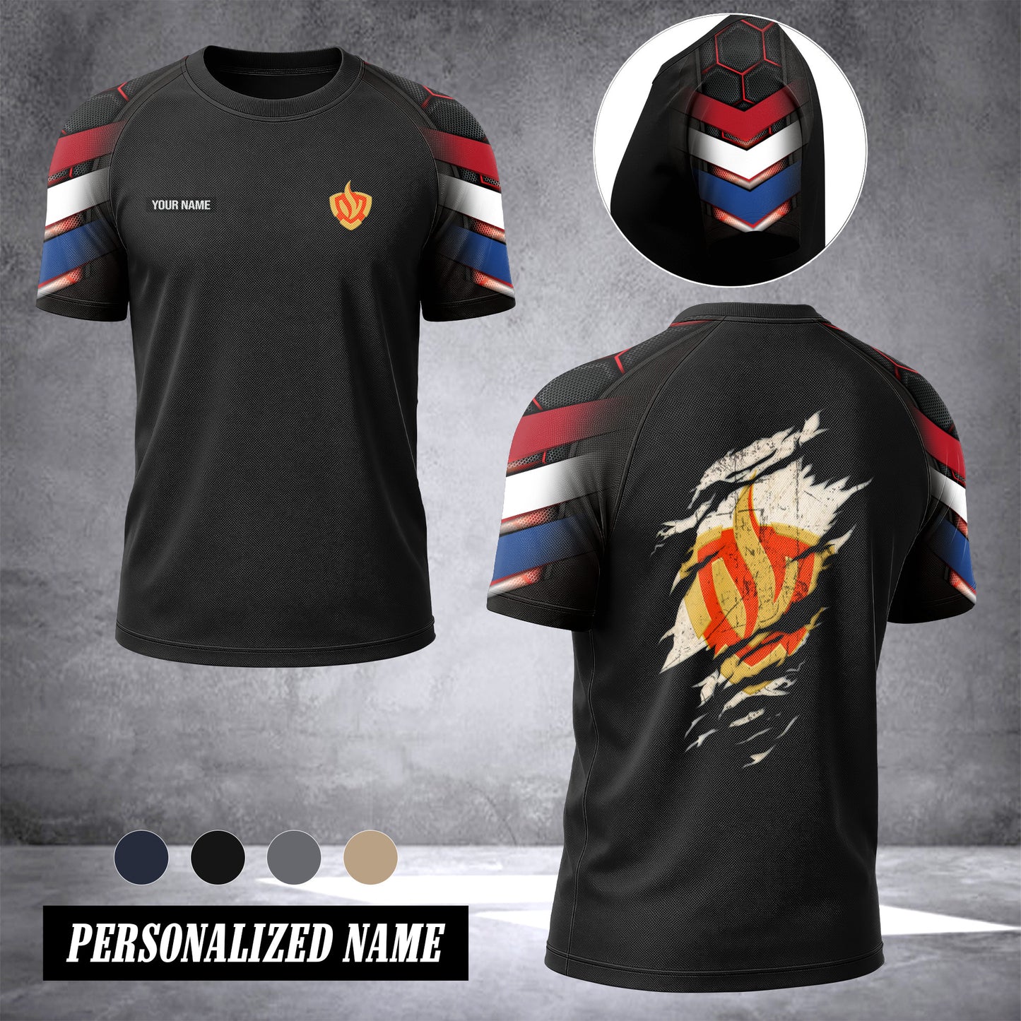 Firefighter Netherlands customize T-shirt has raglan sleeves 265