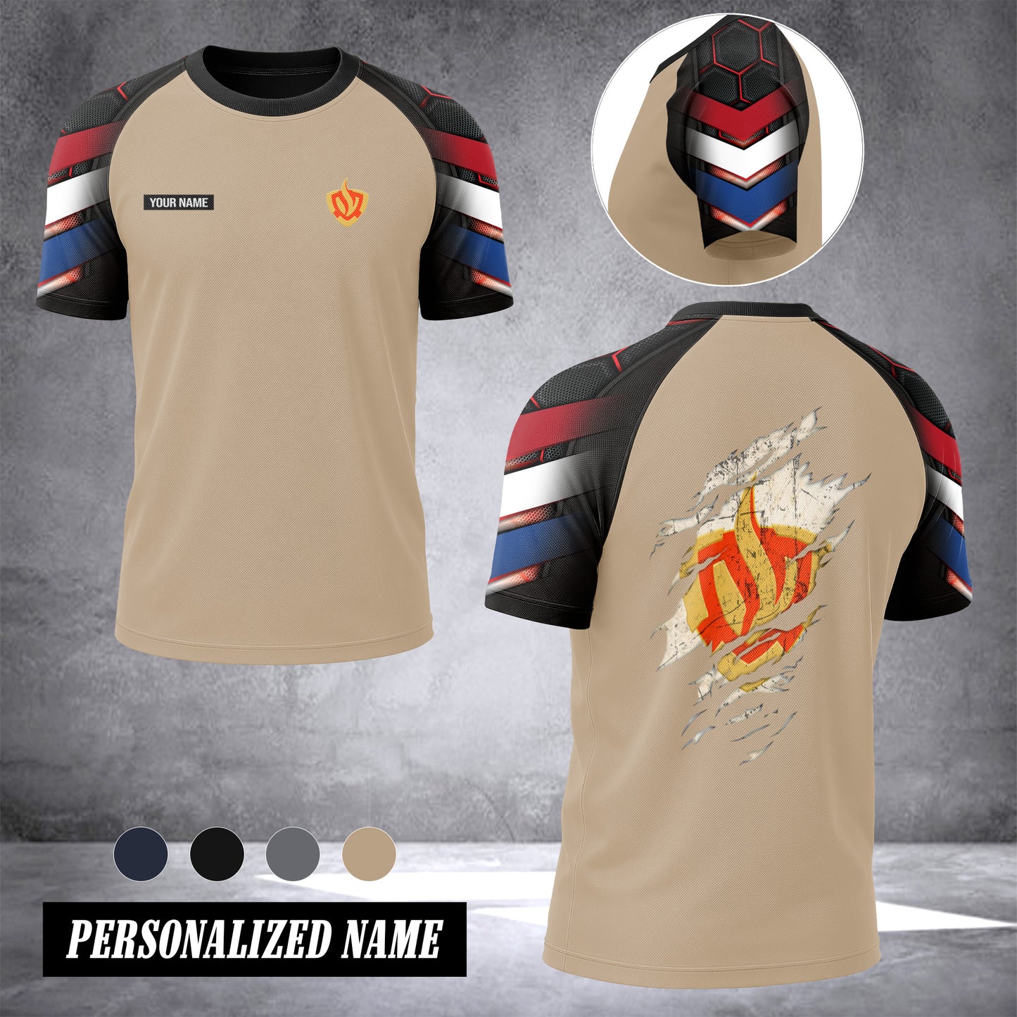 Firefighter Netherlands customize T-shirt has raglan sleeves 265