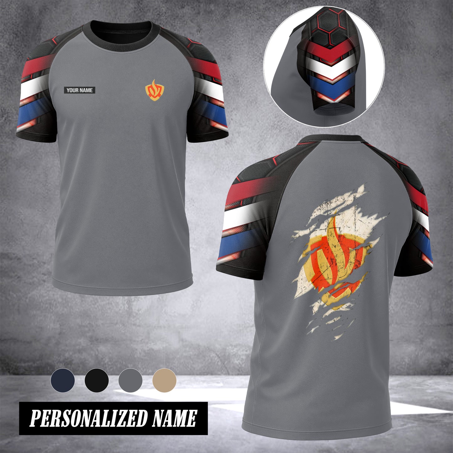 Firefighter Netherlands customize T-shirt has raglan sleeves 265