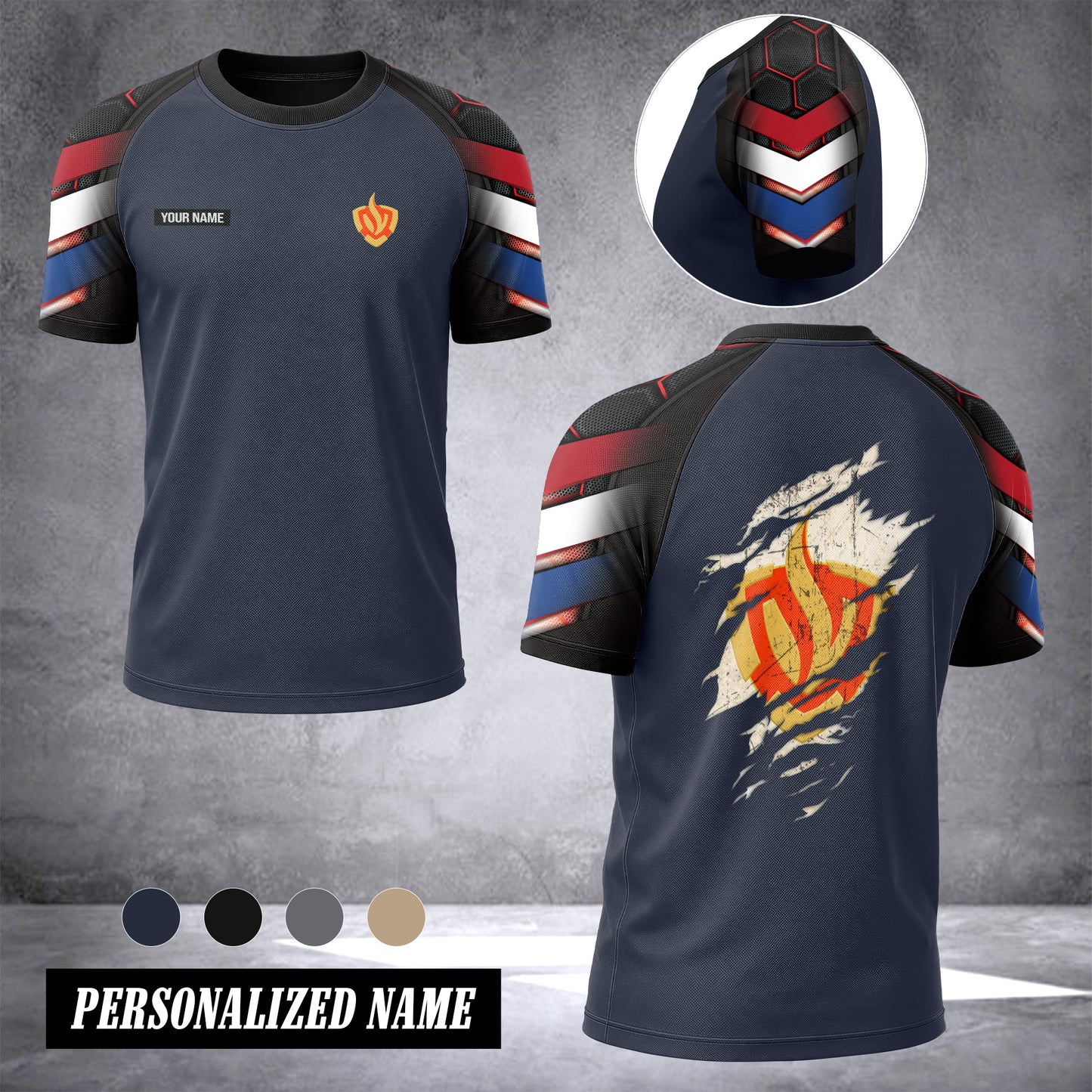 Firefighter Netherlands customize T-shirt has raglan sleeves 265