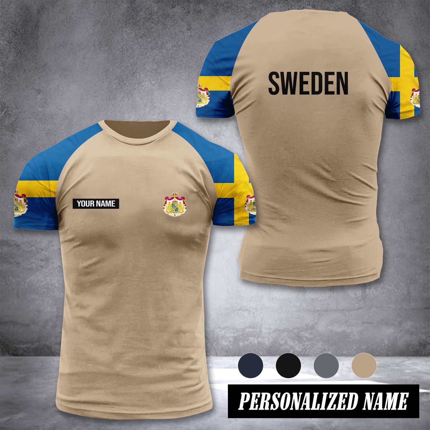 Sweden customize T-shirt has raglan sleeves 265