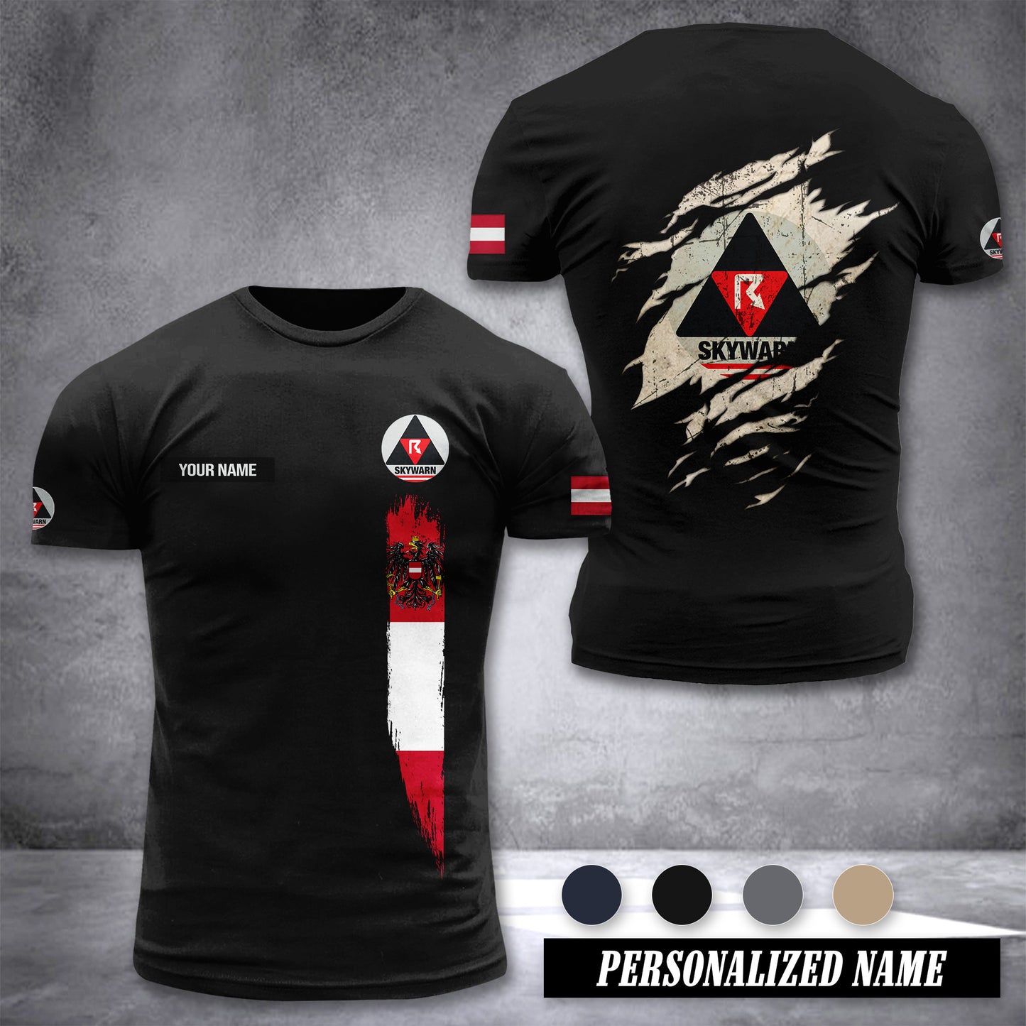 Skywarn Austria customize T-shirt 355