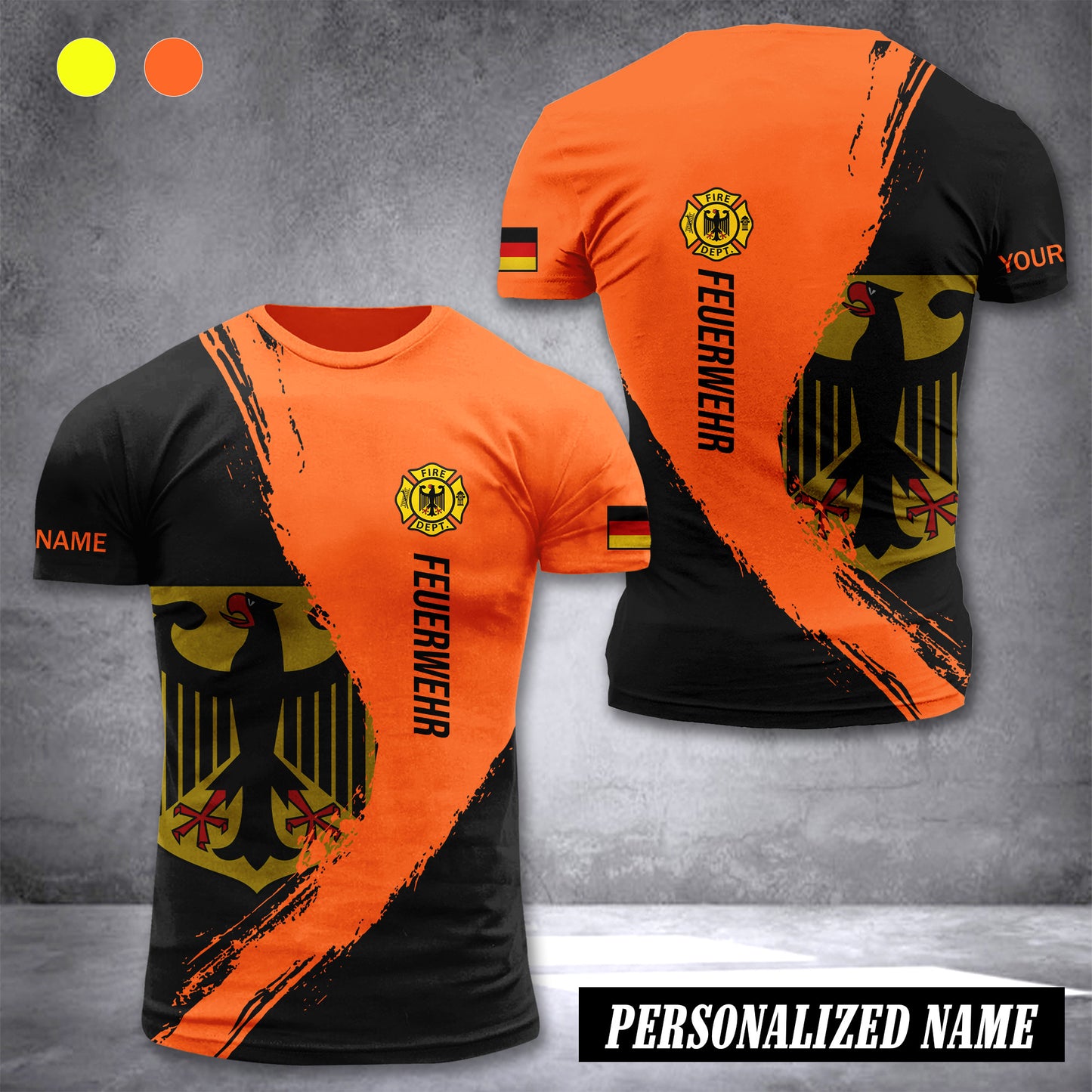 Firefighter Germany customize T-shirt 3d 285