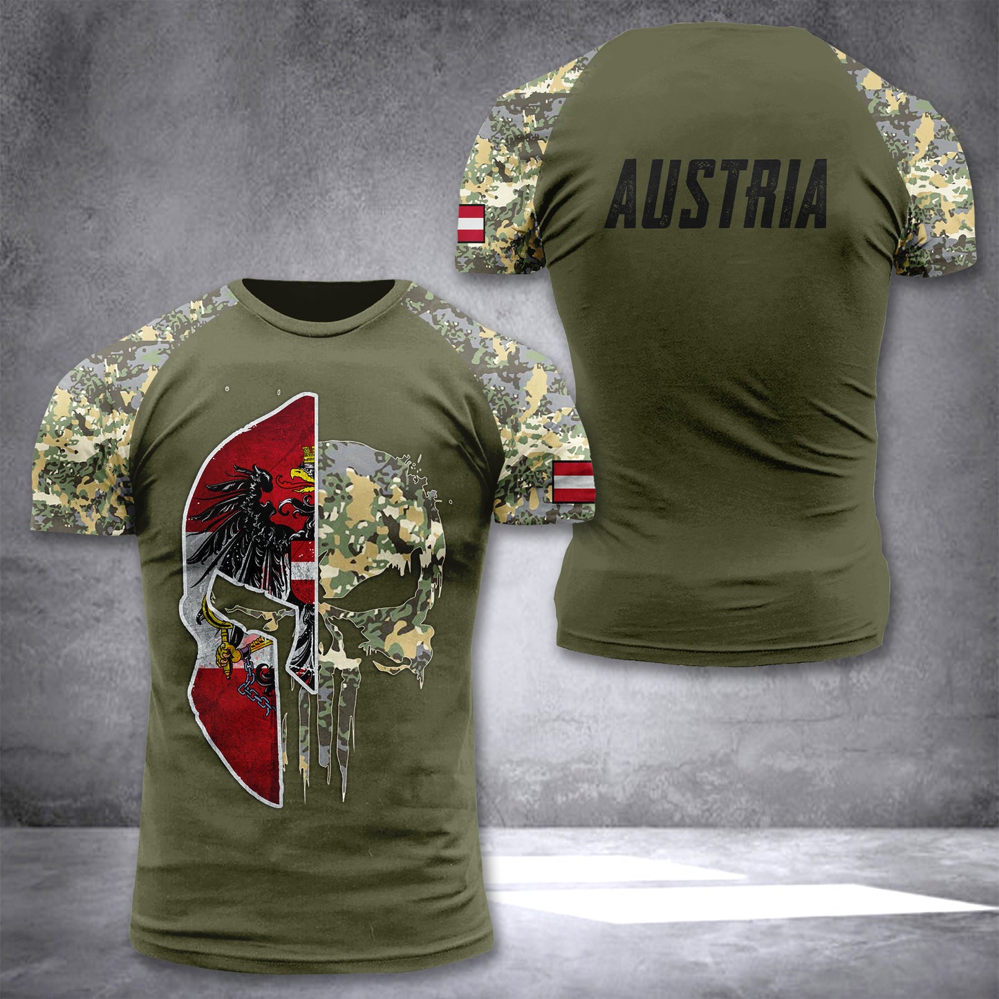 Austria customize T-shirt 3d punspa