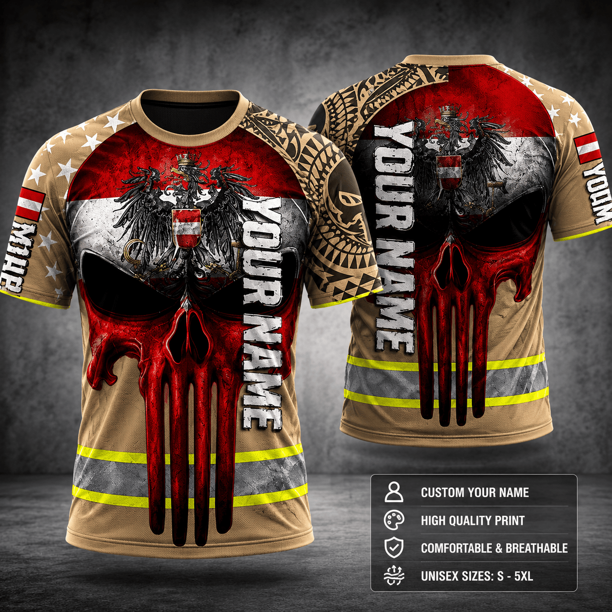 Austria customize T-shirt 3d 26