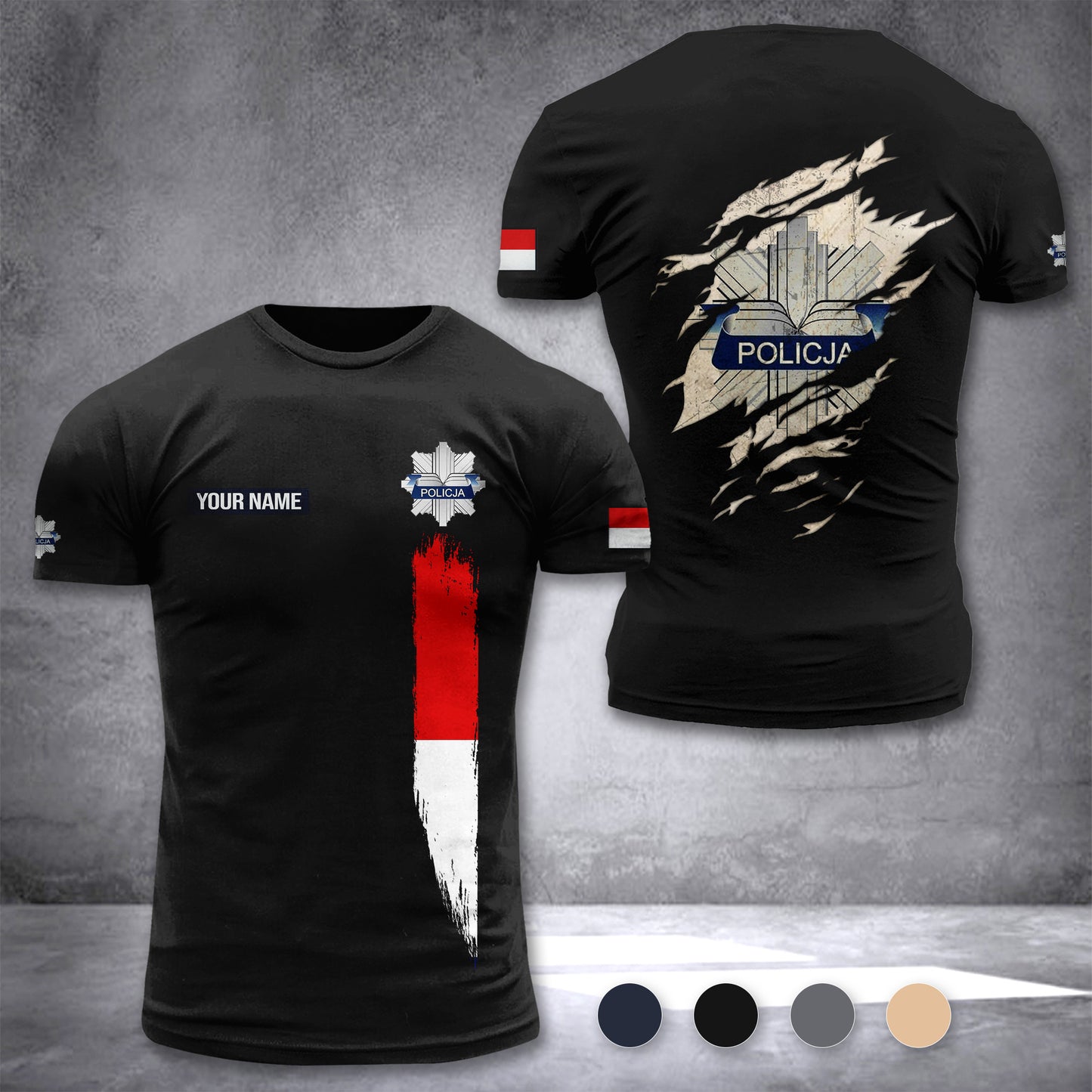 Policja Police Poland customize T-shirt 265