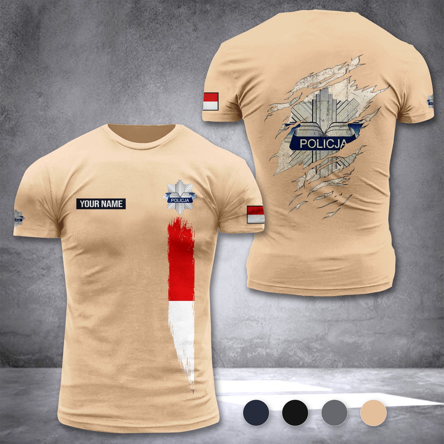 Policja Police Poland customize T-shirt 265