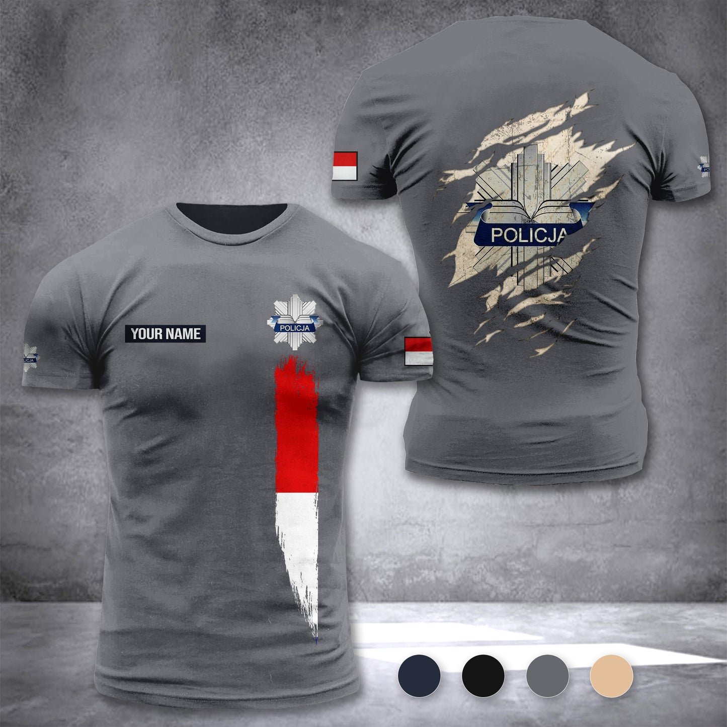 Policja Police Poland customize T-shirt 265