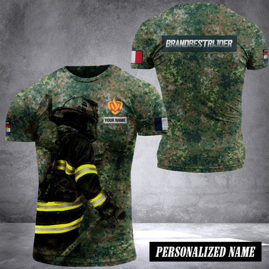 Firefighter Netherlands Camoflag customize T-shirt