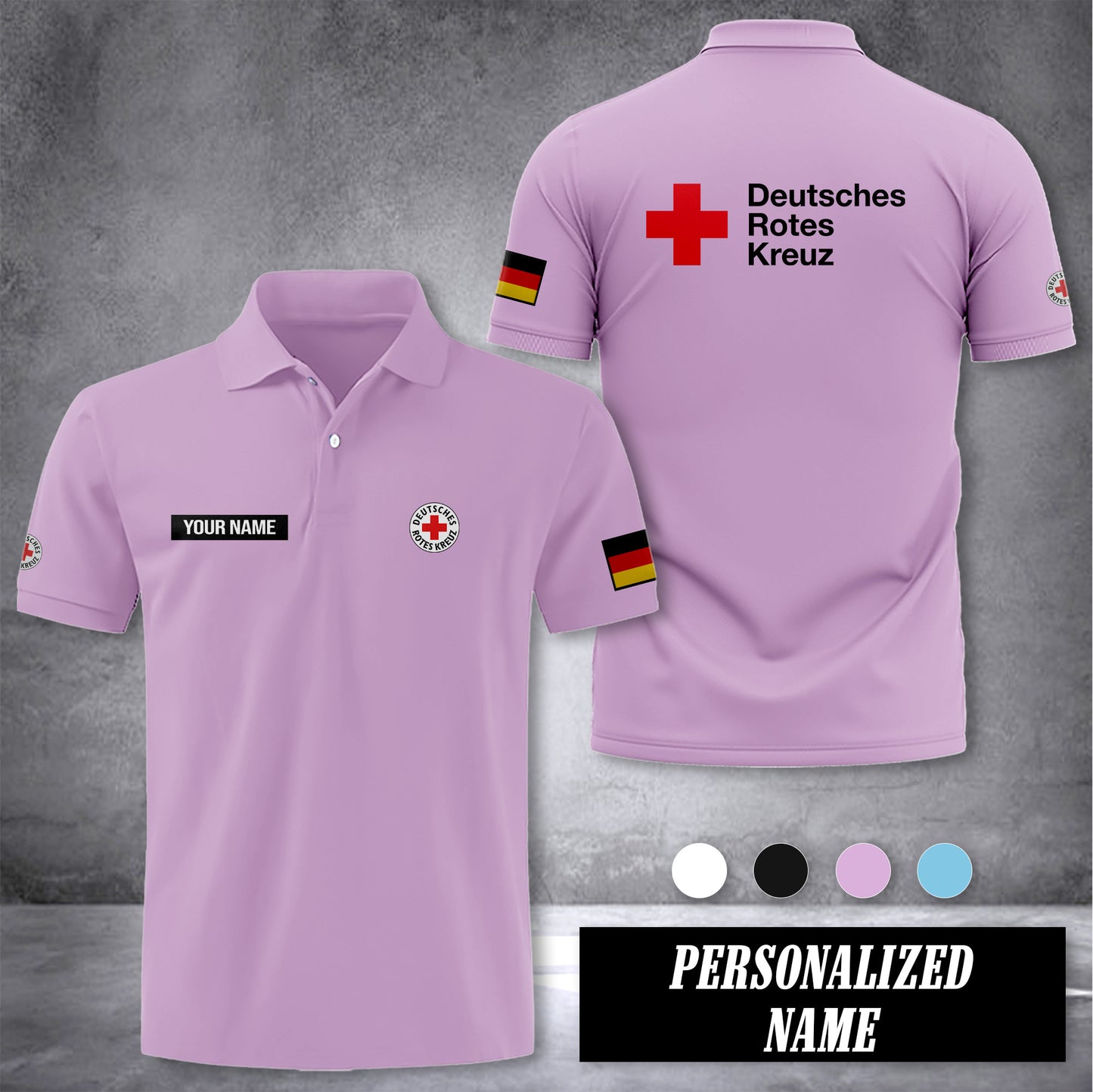 Deutsches Rotes Kreuz customize polo back