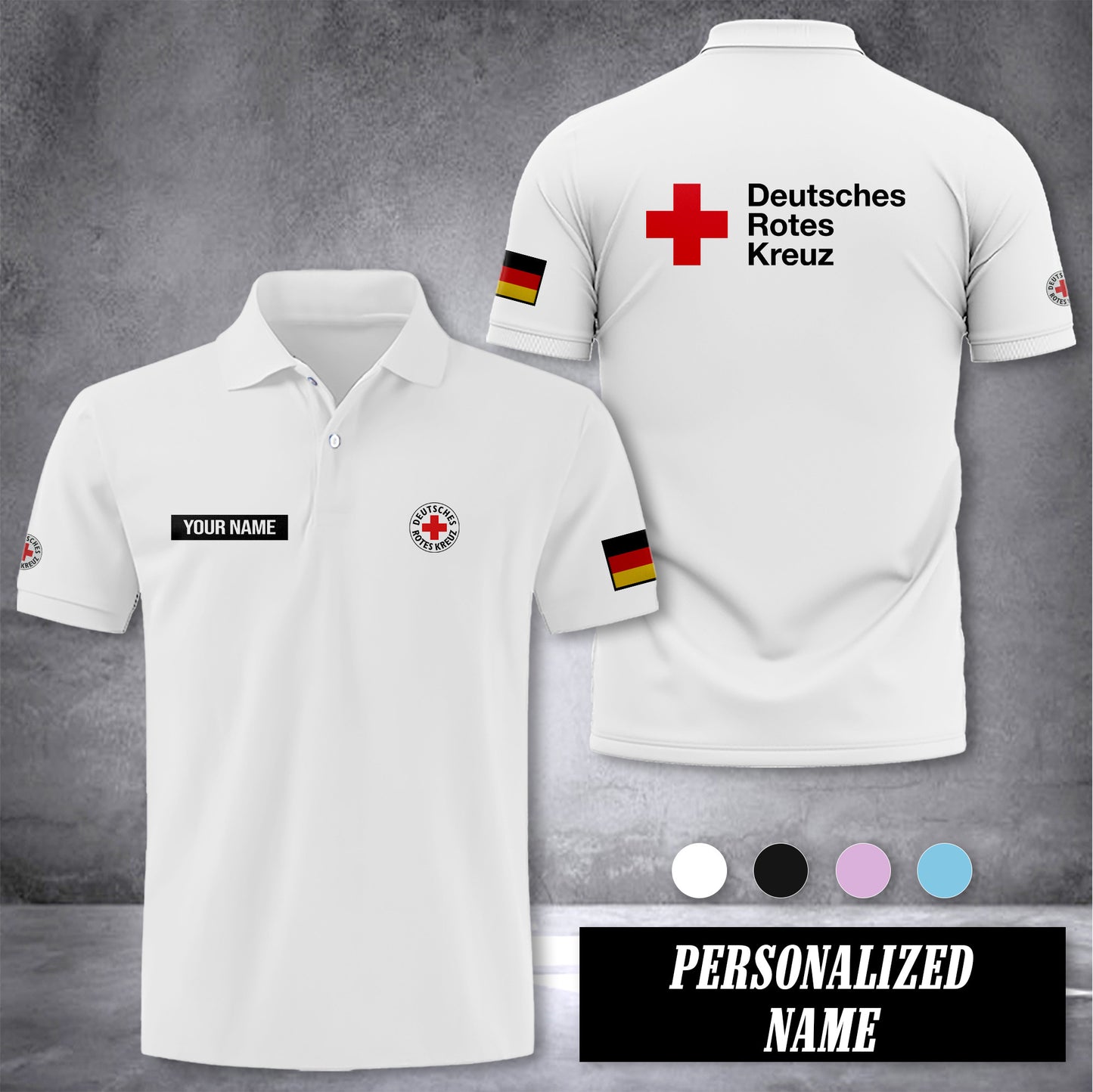 Deutsches Rotes Kreuz customize polo back