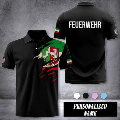 Firefighter Nordrhein Westfalen customize polo back