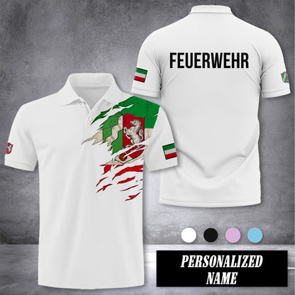 Firefighter Nordrhein Westfalen customize polo back