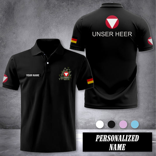 Unser Heer Austria customize polo back