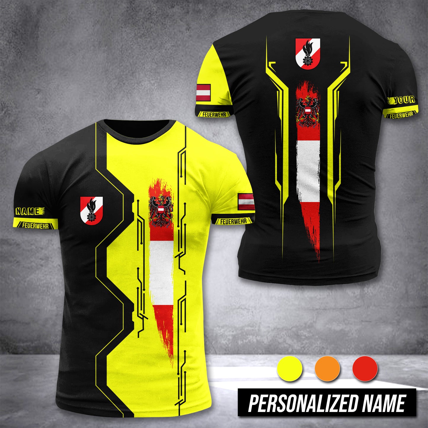Firefighter Austria customize T-shirt 3d 613