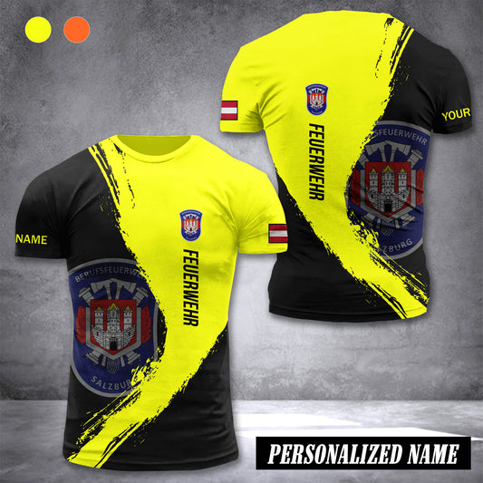 Firefighter Salzburg Austria customize T-shirt 3d 285