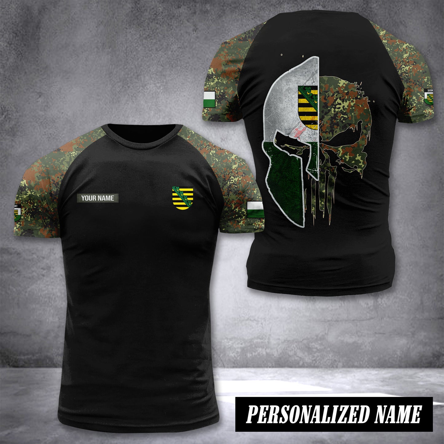 Saxony Germany customize T-shirt has raglan sleeves HPN