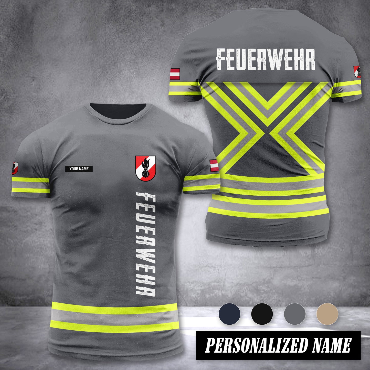 Firefighter Austria customize T-shirt 186