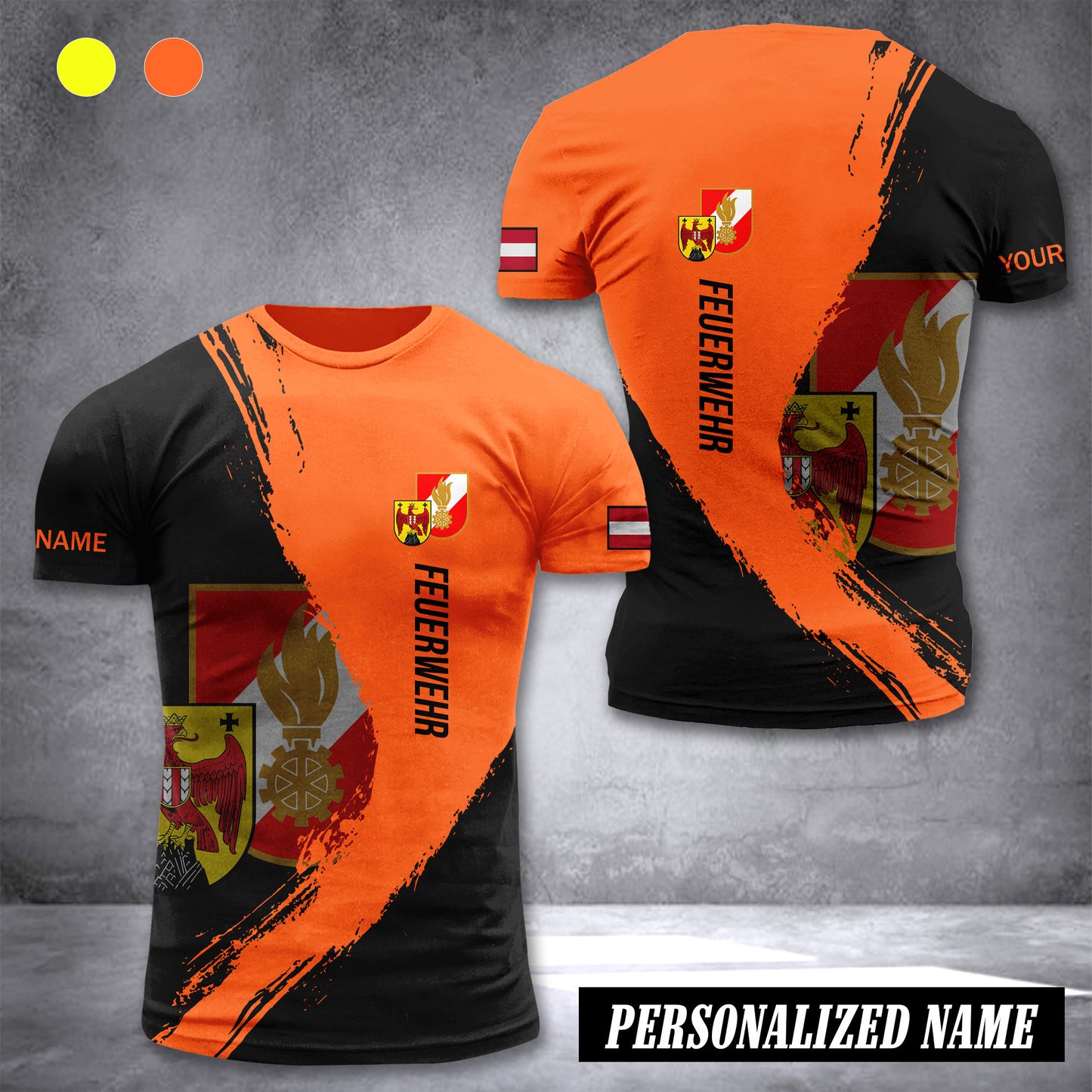 Firefighter Burgenland Austria customize T-shirt 3d 285