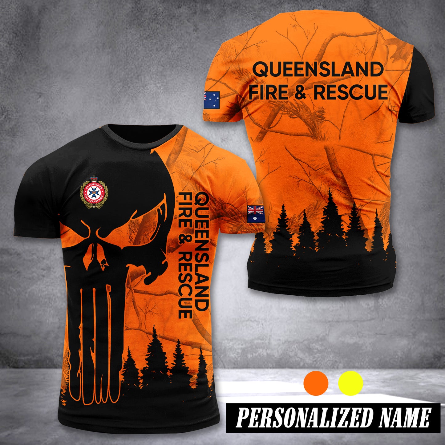 Queensland Fire Department customize T-shirt 3d 196