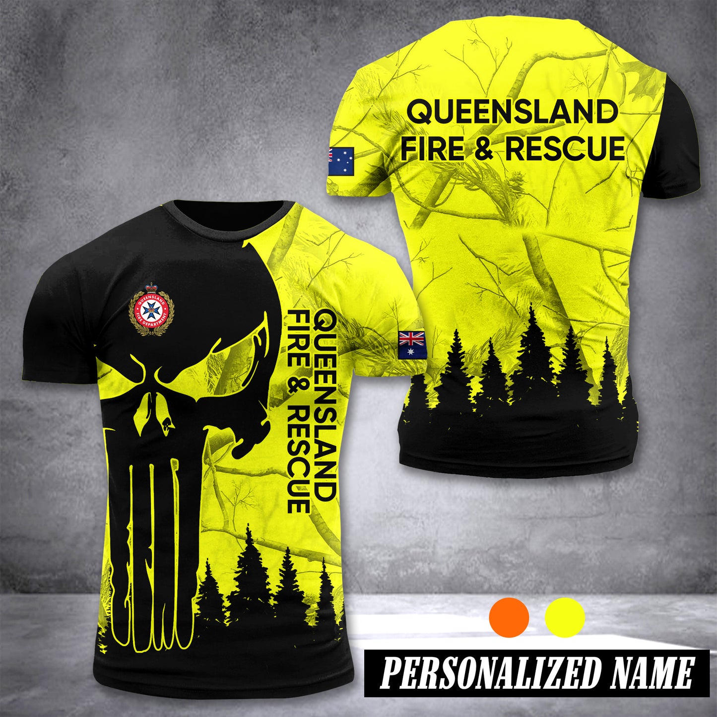 Queensland Fire Department customize T-shirt 3d 196
