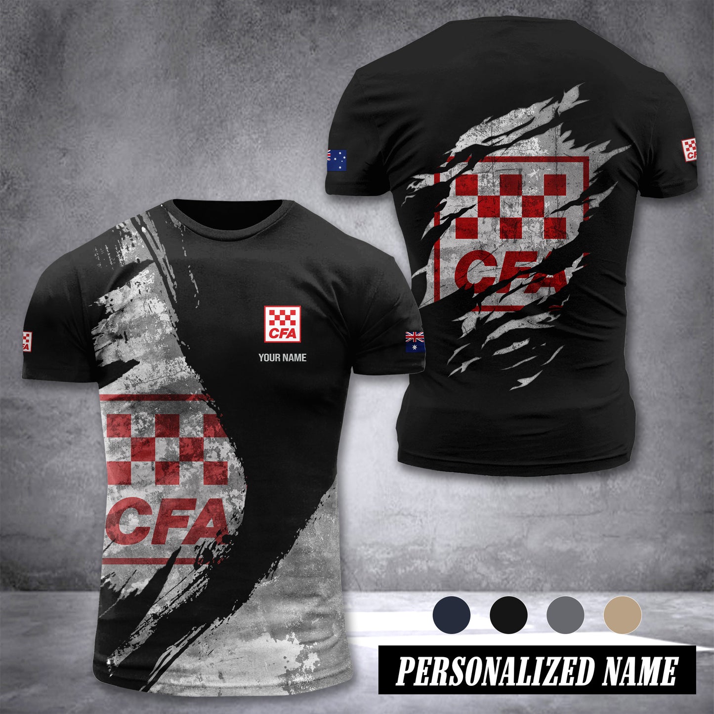 Country Fire Authority Australia customize T-shirt MRI