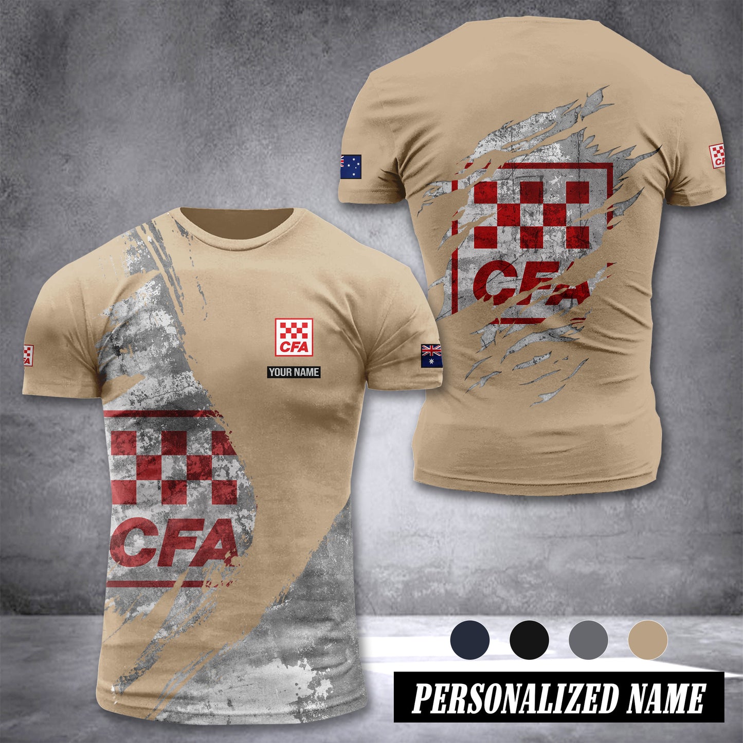 Country Fire Authority Australia customize T-shirt MRI