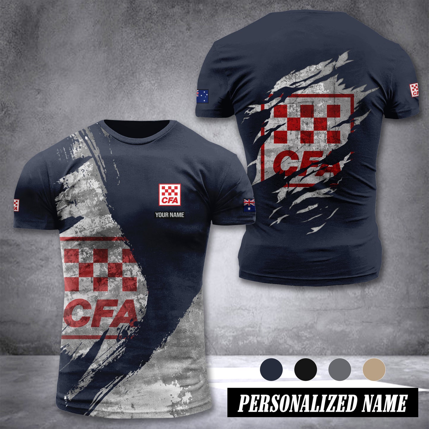 Country Fire Authority Australia customize T-shirt MRI