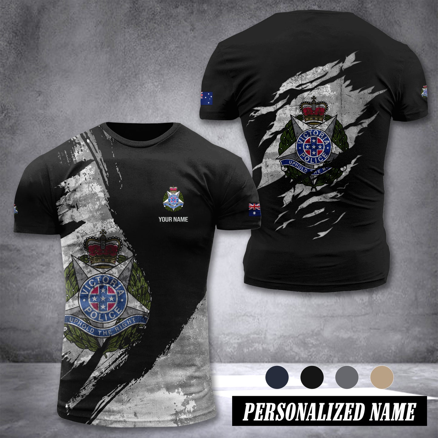 Victoria Police Australia customize T-shirt MRI