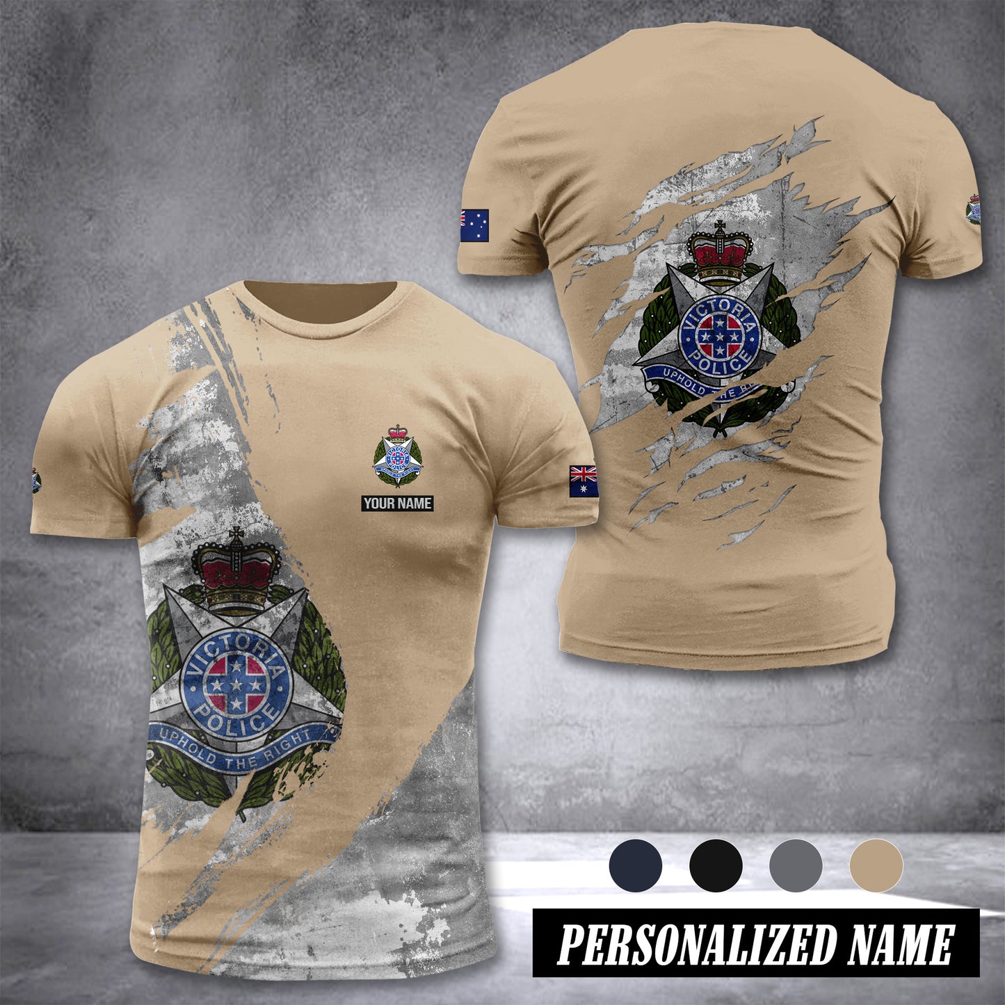 Victoria Police Australia customize T-shirt MRI