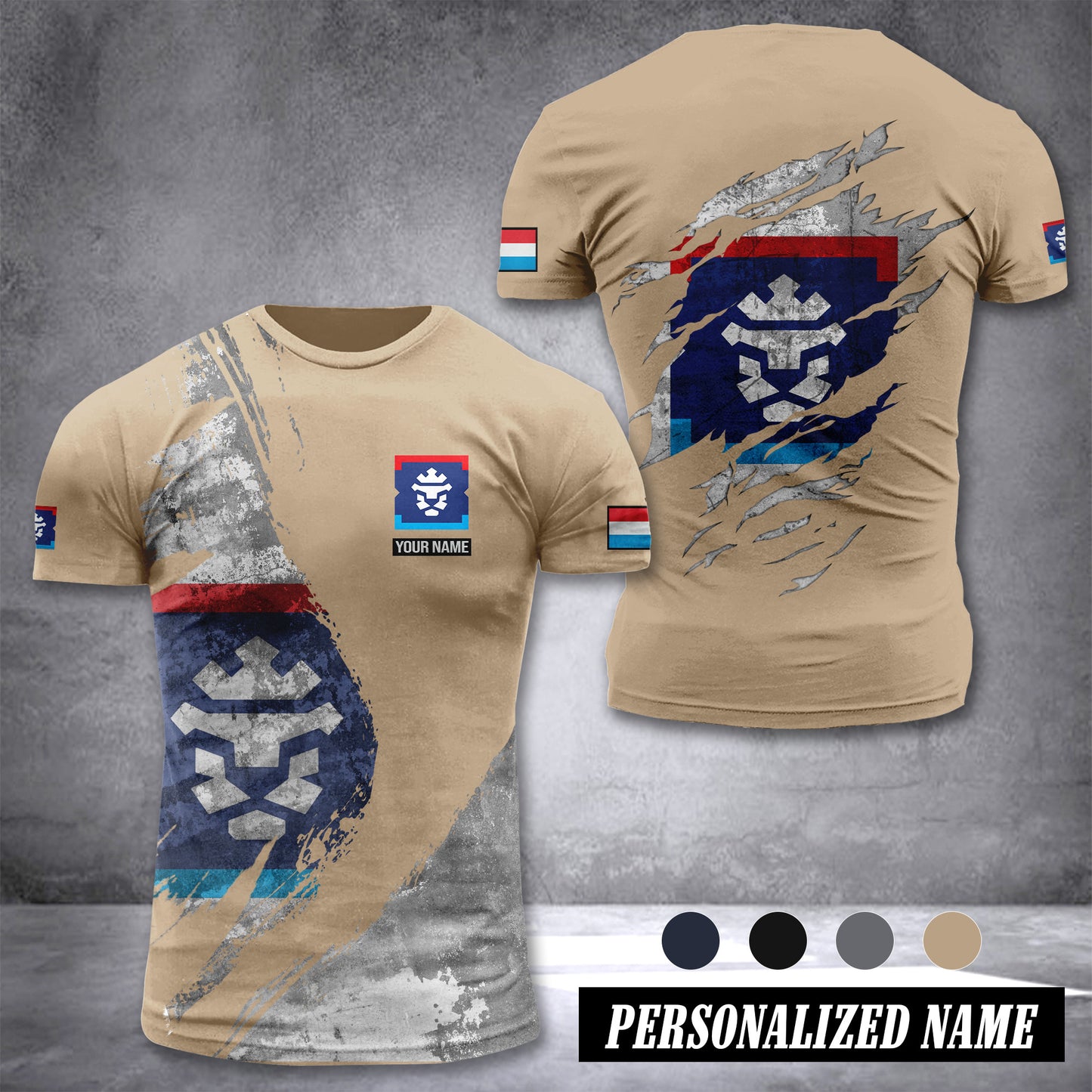 Luxembourg Firefighter customize T-shirt MRI
