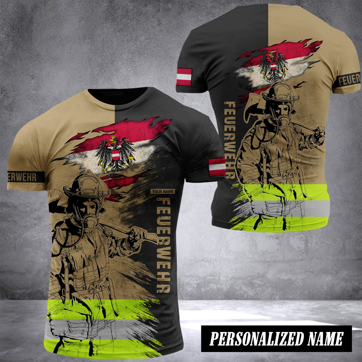 Firefighter Austria customize T-shirt 288