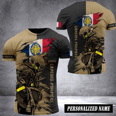 Firefighter France customize T-shirt 288