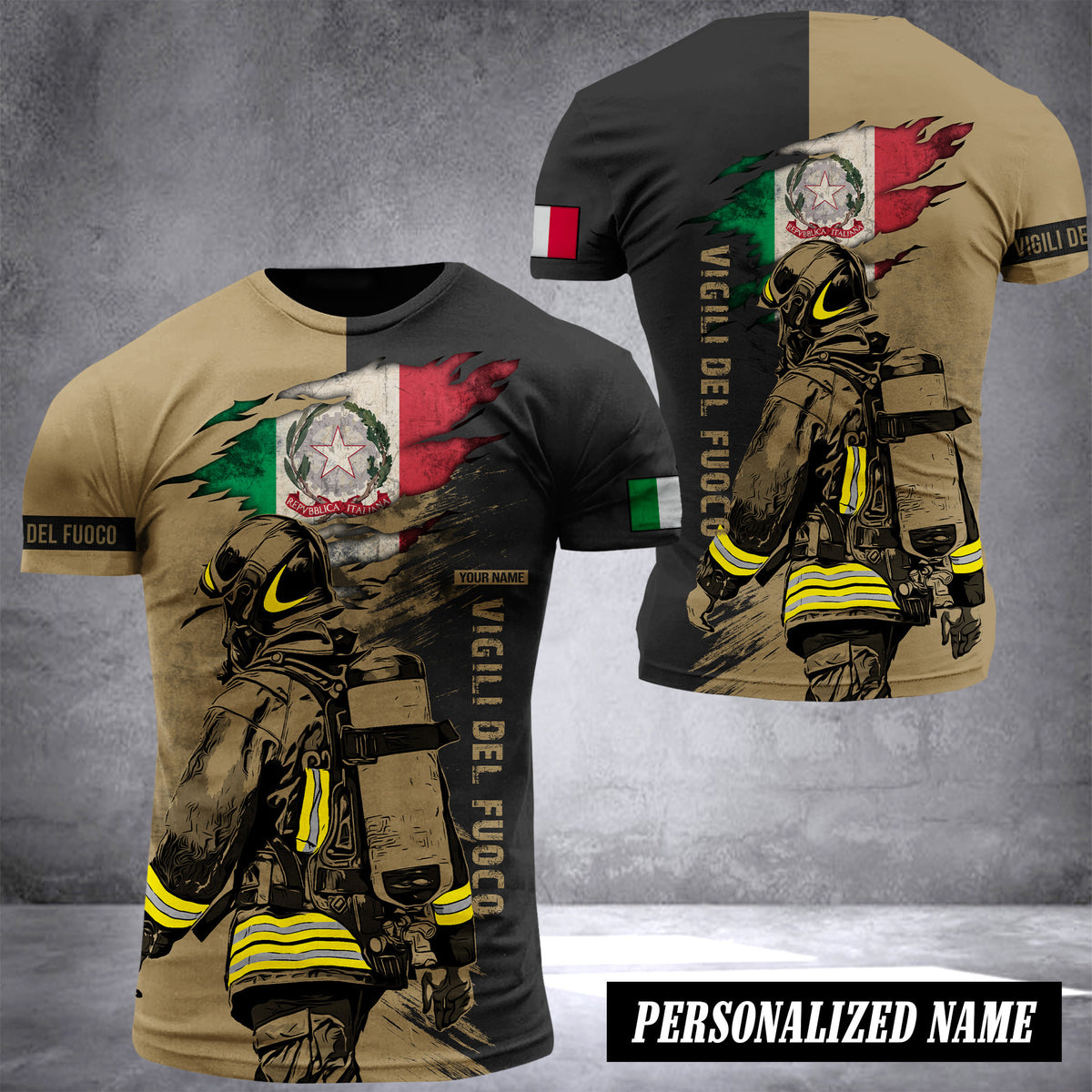 Firefighter Italy customize T-shirt 288