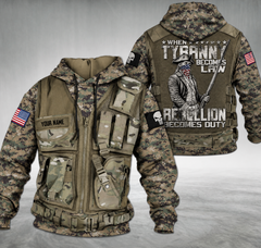 USA Patriot customize hoodie when tyranny becomes law