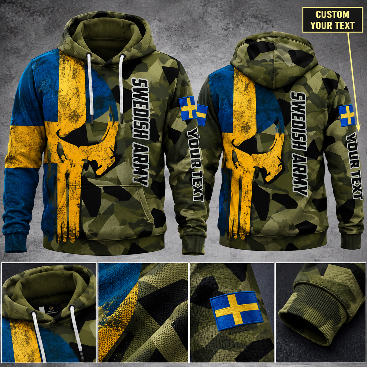 Sweden Army customize hoodie t shirt 148
