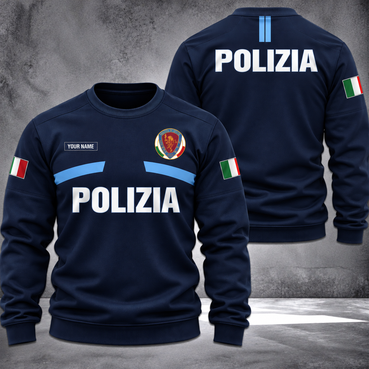 Polizia di Stato sweater customize 3d printed color