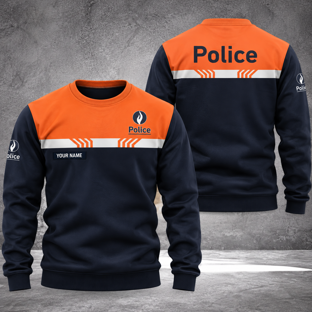 Police Belgium sweater customize 3d printed color