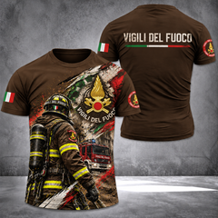 Firefighter Italy T-shirt 3d print 115