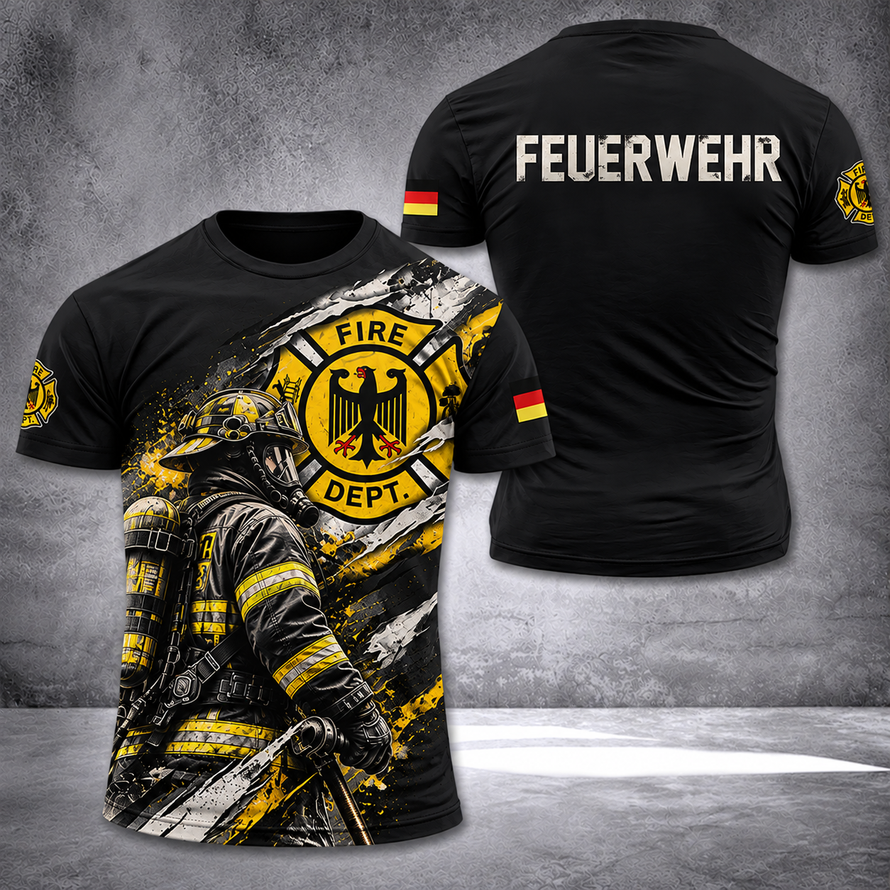 Firefighter Germany T-shirt 3d print 115