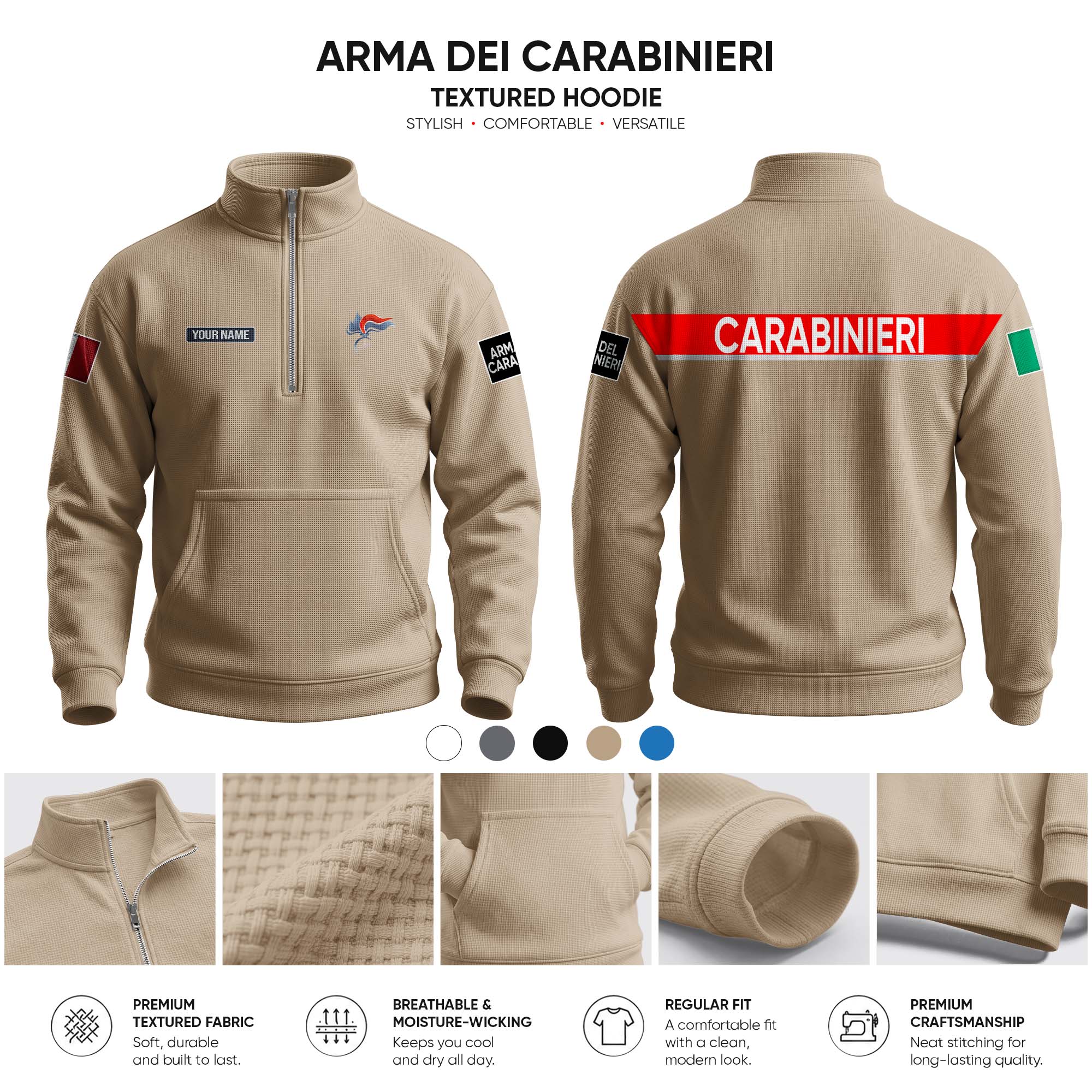 Carabinieri customize Casual Sweater Bone Flower Solid Color