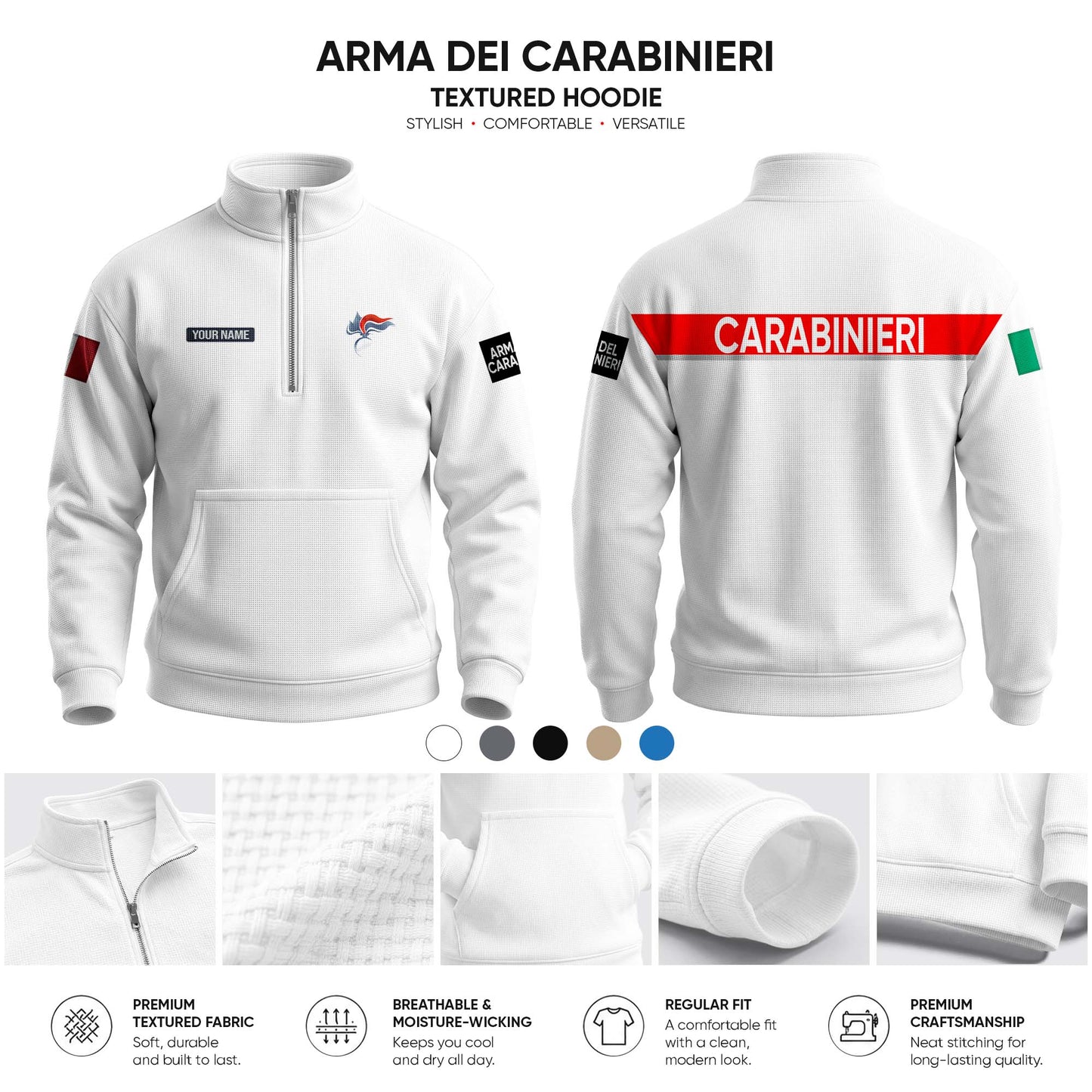 Carabinieri customize Casual Sweater Bone Flower Solid Color