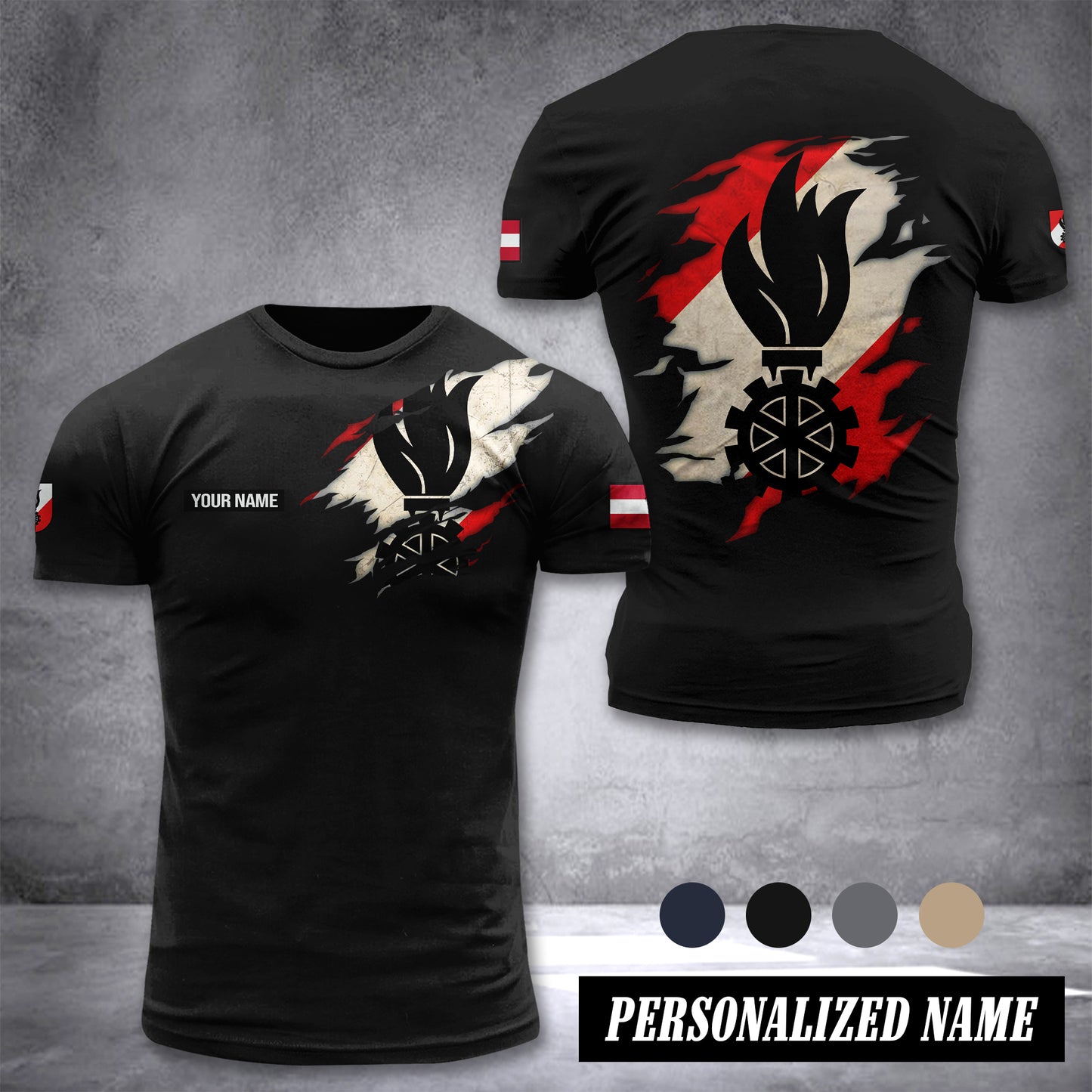 Firefighter Austria customize T-shirt 276