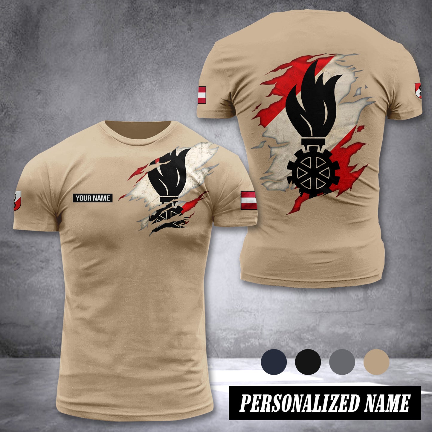 Firefighter Austria customize T-shirt 276