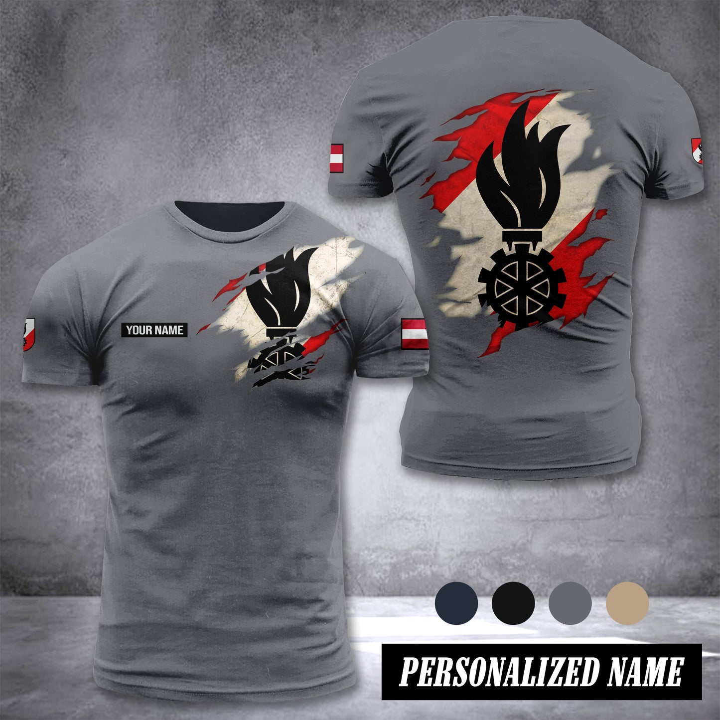 Firefighter Austria customize T-shirt 276