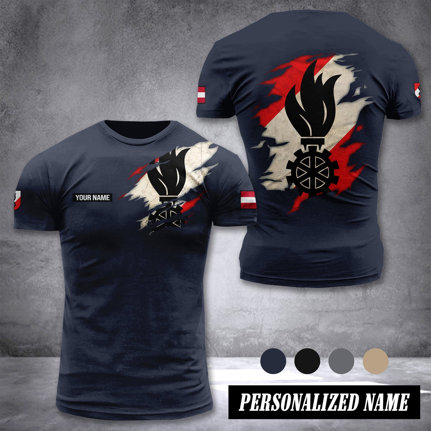 Firefighter Austria customize T-shirt 276