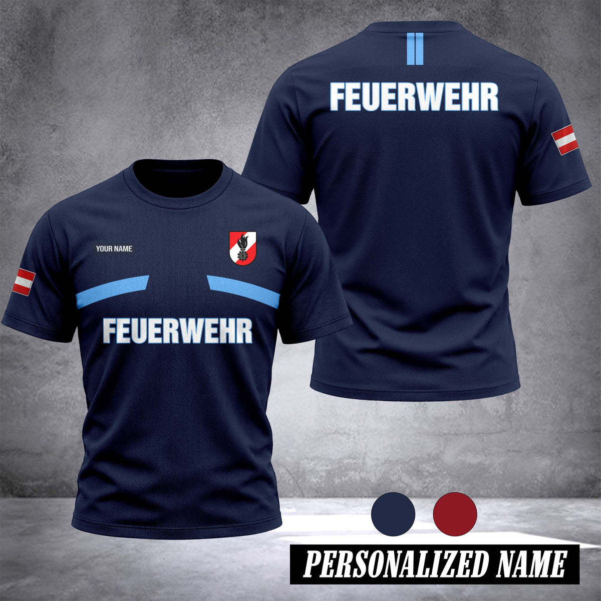 Firefighter Austria customize 3d T-shirt 131
