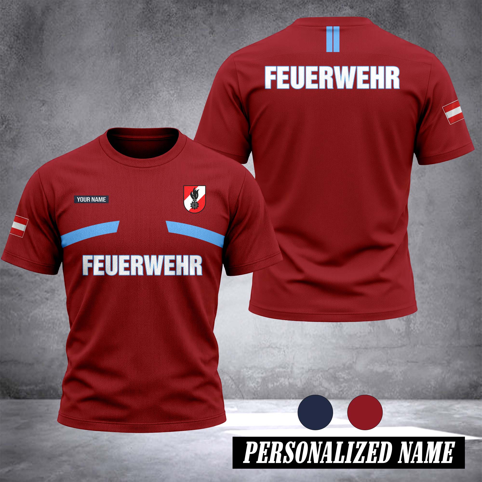 Firefighter Austria customize 3d T-shirt 131